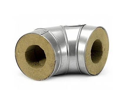 Отвод в оцинковке 150 мм 25 мм 100 кг/м3